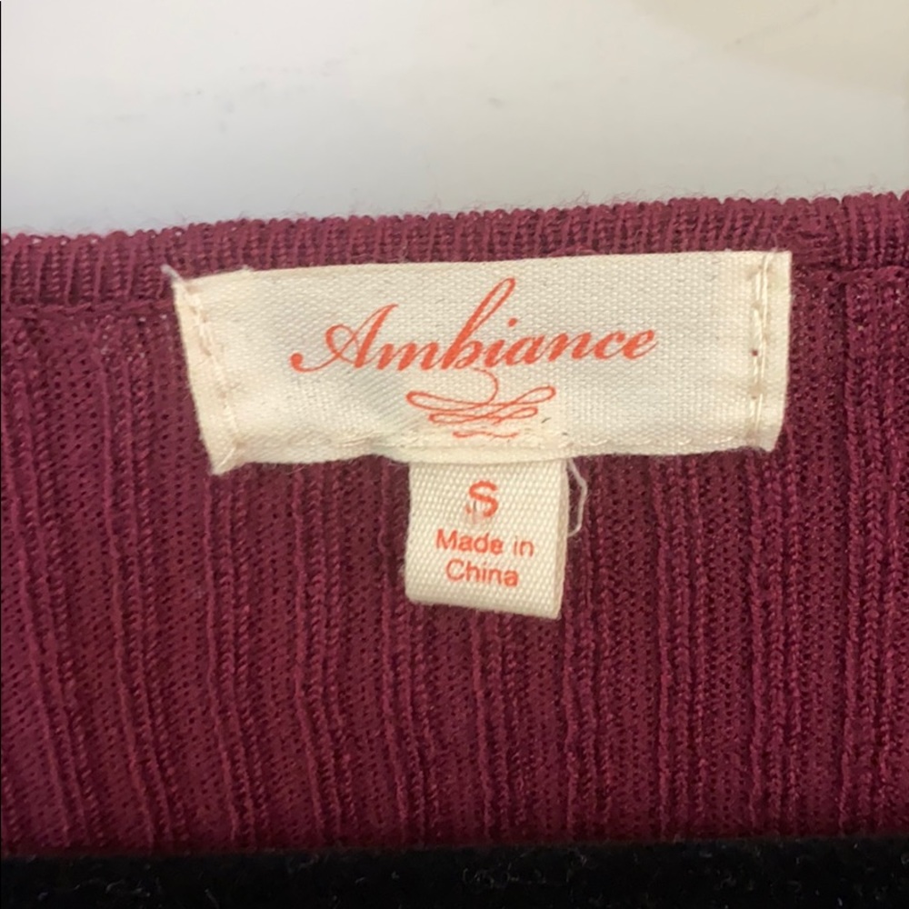 Maroon Ribbed Top - Picture 3 of 3